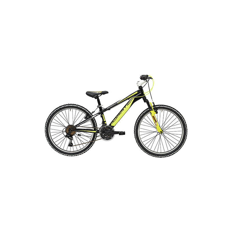 Bicicleta rock 24" acc 18v negro/amarillo