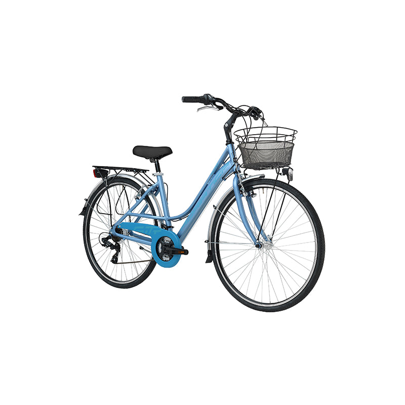 Bicicleta sity 3 donna 28" 6v h45 azul claro mate