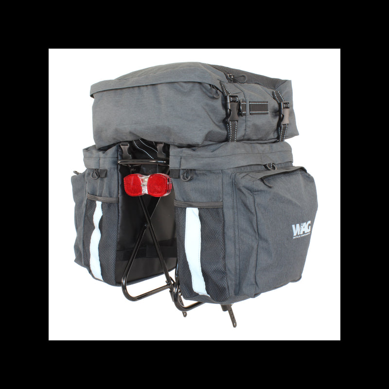 Bolsa portaequipajes explorer gris wag alforja 3 cuerpos