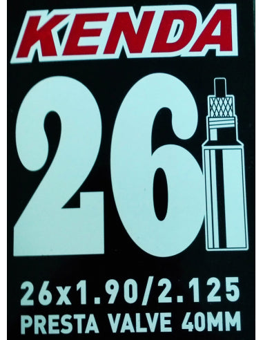 Camara 26x1.95/2.125 v/presta 40mm kenda
