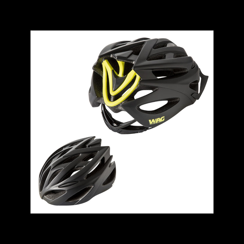 Casco neutron, in-mould, l, negro y lima wag