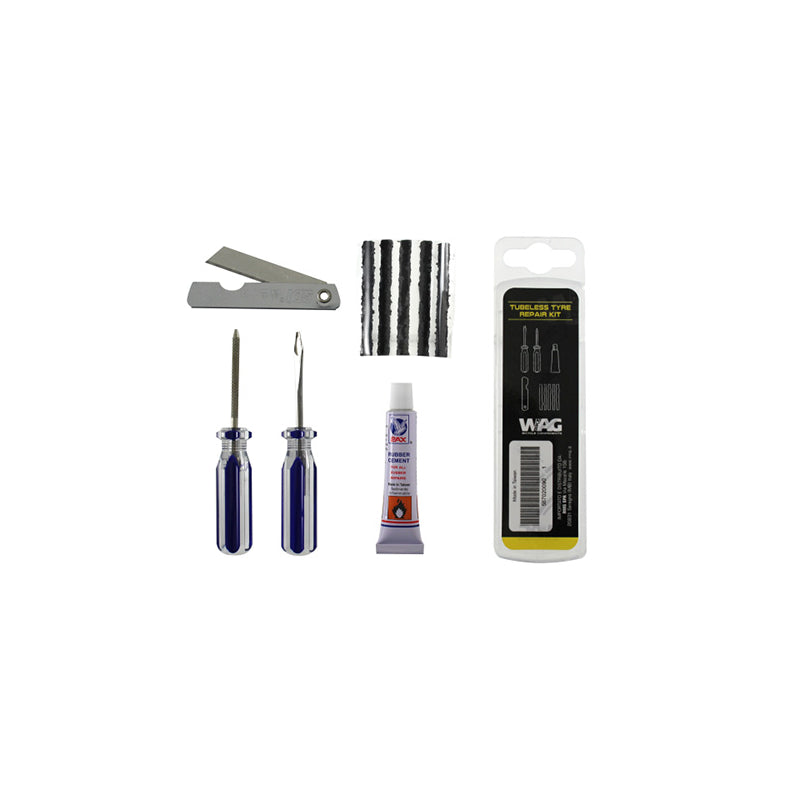 Kit de 5 mechas reparacion neumaticos tubeless wag