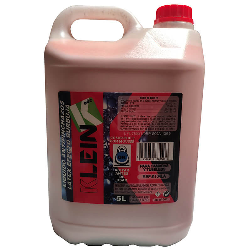 Liquido sellante latex anti-pinchazos burbuja 5l klein bio