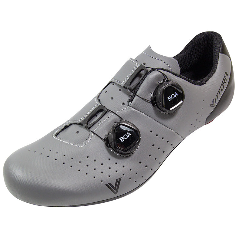 Zapatillas carretera vittoria veloce gris t-40 suela carbon composite
